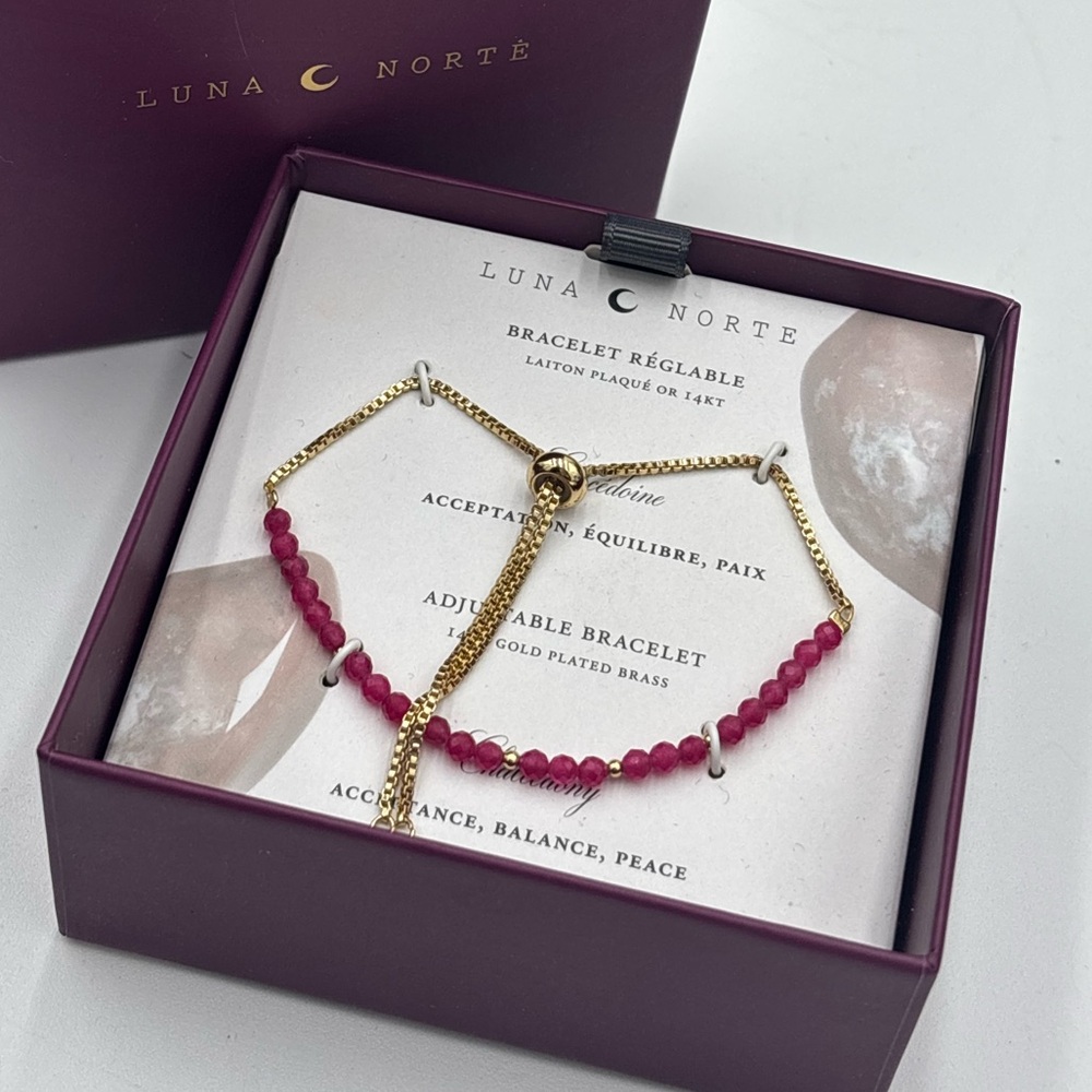 LUNA NORTE NWT Acceptance Balance & Peace Adjustable Bracelet